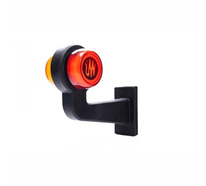 Lampa gabarit brat 149mm, cotit la 90°, galben cu rosu, LED Neon, stanga, W74.4 LOGO 2263 L/II WAS
