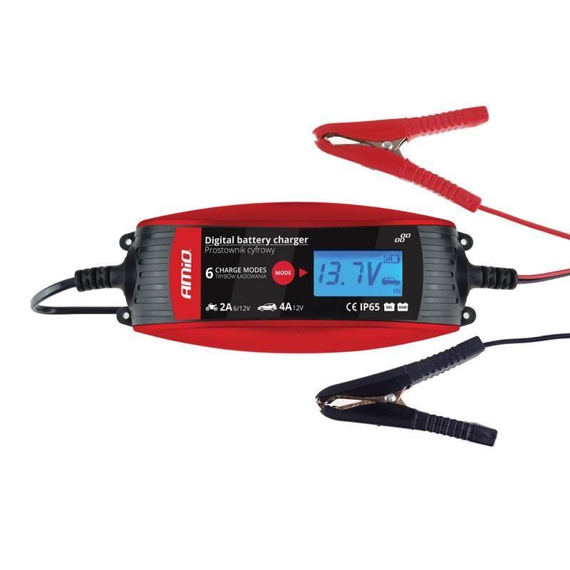 Redresor digital auto 6V/12V, 2A/4A, DVL DBC-4A 02088 Amio Redresor digital auto 6V/12V, 2A/4A, DVL DBC-4A 02088 Amio