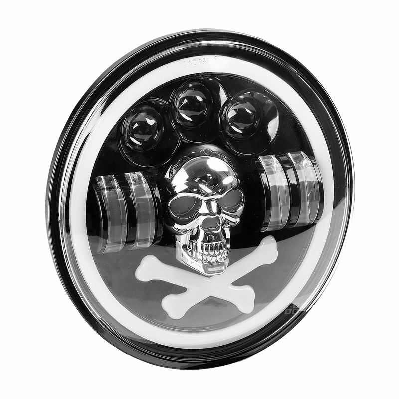 Far universal LED, fi17.8cm, 9-36V, 60W, 5500lm, cu faza lunga, scurta, pozitie alba DRL, semnalizare si modul intermitent RGB c Far universal LED, fi17.8cm, 9-36V, 60W, 5500lm, cu faza lunga, scurta, pozitie alba DRL, semnalizare si modul intermitent RGB c