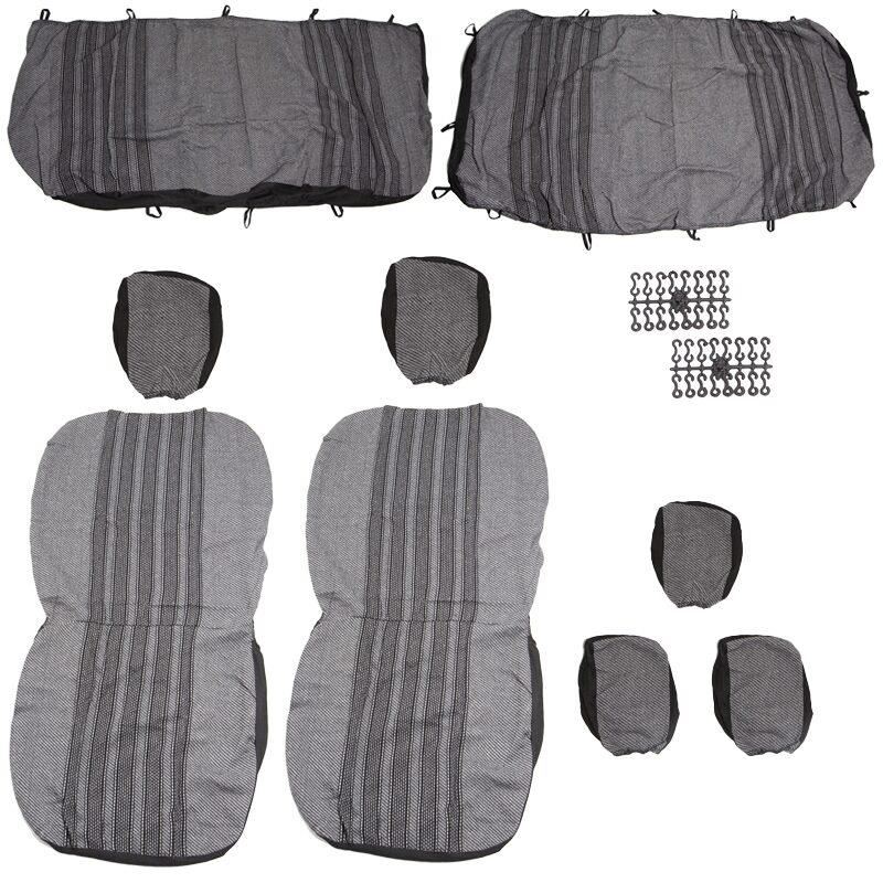 Set huse auto, stofa, Dacia Logan, 5 locuri, 2 cu 3, negru cu alb, dungi gri, DLZ51, Dealiz Set huse auto, stofa, Dacia Logan, 5 locuri, 2 cu 3, negru cu alb, dungi gri, DLZ51, Dealiz