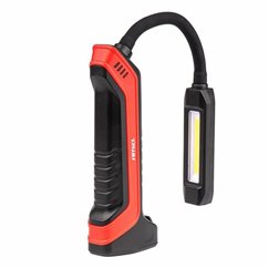 Lanterna lucru LED COB, cu magnet si carlig, brat flexibil, reincarcabila USB, 400lm, 2200mAh, WT15 02918 Amio