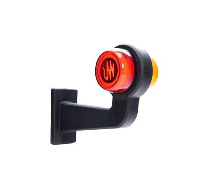 Lampa gabarit brat 191mm, cotit la 90°, galben cu rosu, LED Neon, dreapta, W74.1 LOGO 2254 P/II WAS