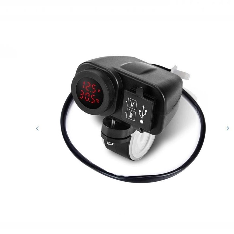 Priza cu 2 USB-uri cu termometru si voltmetru \Art MC036 Priza cu 2 USB-uri cu termometru si voltmetru \Art MC036