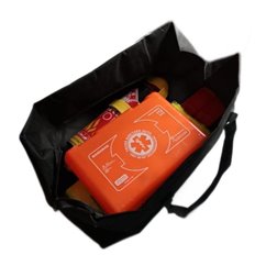 Set dotari obligatorii auto (trusa auto, 2 x triunghi avarie, vesta, stingator spray)