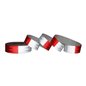 Banda reflectorizanta ALB cu ROSU, 5cmx50m, fagure E1 1999-c