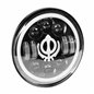 Far universal LED, fi17.8cm, 9-36V, 60W, 5500lm, cu faza lunga, scurta, pozitie alba DRL, semnalizare, pentru Jeep si moto, Ghos