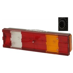 Lampa stop 525x145, 6 functii, cu mufa, stanga, Mercedes Actros, Axor L2042 TruckLed