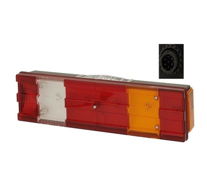 Lampa stop 525x145, 6 functii, cu mufa, stanga, Mercedes Actros, Axor L2042 TruckLed