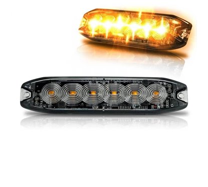 Proiector stroboscopic 6LED, 18W, Slim,  galben LW0038