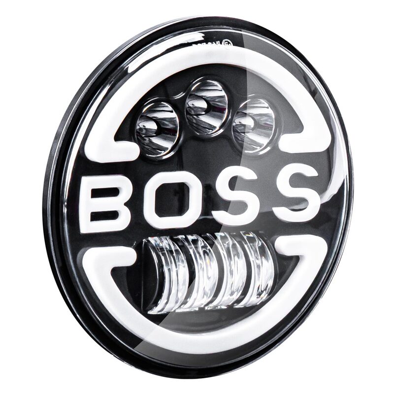 Far cu 2 faze, Hi-Low, cu DRL, BOSS, 9-36V, pentru Jeep si moto, 03625 Amio