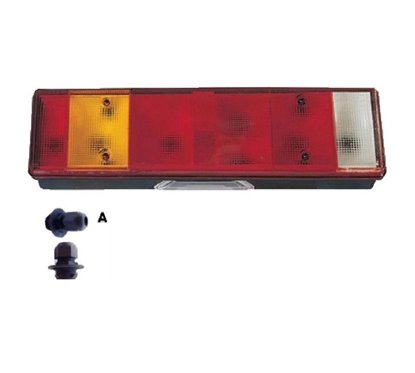 Lampa spate 465x130, 8 functii, cu mufa laterala, dreapta, LT250ml Promot