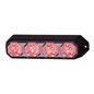 Proiector stroboscopic 4 LED-uri girofar grila, rosu, 12-24V, 12W, LDO 2259 Horpol