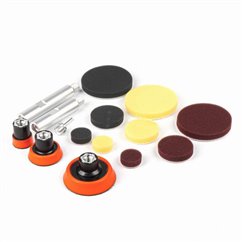 Set 15 bureti polisare si elemente, fi25-75mm, cu 3 adaptori M14-100-120mm, detailing, 03700 Amio