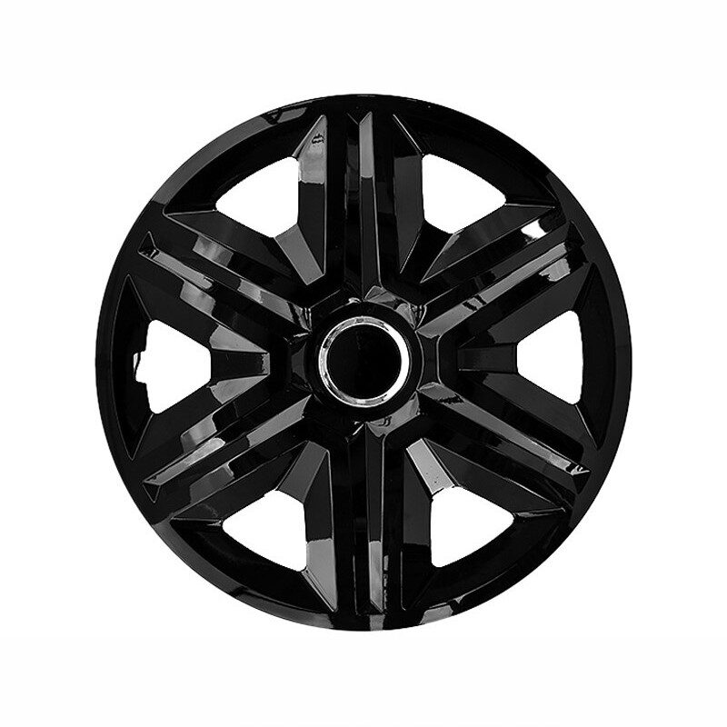 Set 4 capace roti 15inch, negru lacuit cu inel, KC63114 Carmotion 