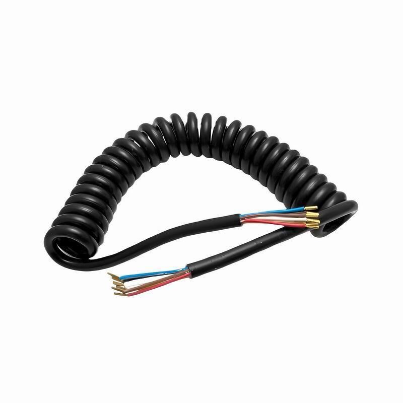 Cablu electric spiralat 24V, cu 5 fire 2x4+3x1.5 4m, ABS fara mufe, PS5/2x4+3x1.5/4m