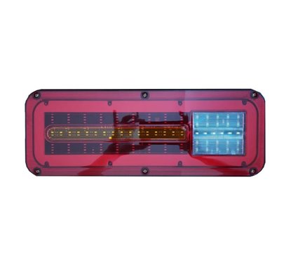 Lampa stop 410x150, LED, 12-24V, 4 functii cu mers inapoi si semnalizare dinamica, carcasa metalica, DG002B