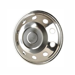 Capac roata 16", fata, din otel inoxidabil, bombat pentru furgonete si remorci, 526F A2A