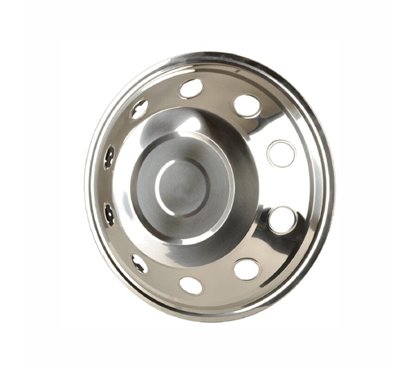 Capac roata 16", fata, din otel inoxidabil, bombat pentru furgonete si remorci, 526F A2A
