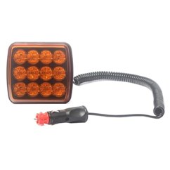 Girofar 12/24V, h36.5, LED, prindere cu magnet, LW0044