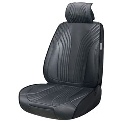 Husa scaun imitatie piele neagra, cu buzunare fata-spate, Premium Prestige, SCA010B SwissDrive