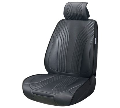 Husa scaun imitatie piele neagra, cu buzunare fata-spate, Premium Prestige, SCA010B SwissDrive