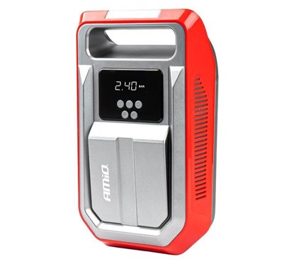 Compresor aer 12V, 10 bar, 25l pe minut, 120W, digital, cu lanterna, 03268 Amio 