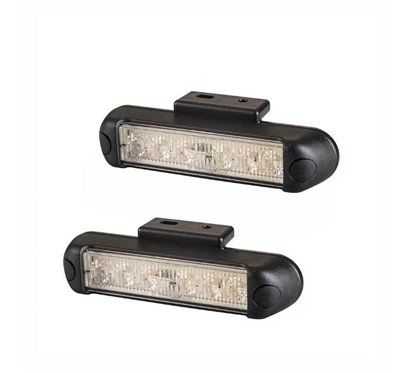 Set 2 proiectoare zi DRL 130x28.5mm, LED, 12-24V, 10W, cu suport prindere, LDR2783 Horpol