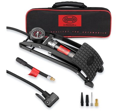 Pompa aer picior 1 cilindru cu husa Pedal Power PRO Heyner 215.010 Black Edition