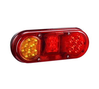 Lampa spate 205x80, 3 functii, LED, JCB, stanga, LZD2006 Horpol