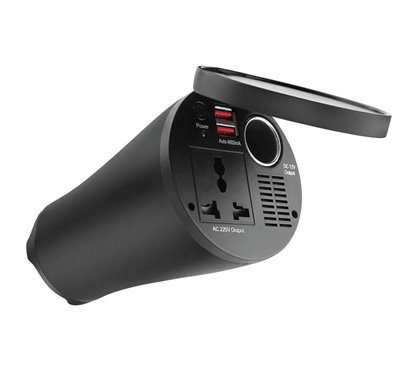 Invertor 12V in 230V, 150/300W, USB, tip cana, 02469 Amio