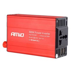 Invertor din 24V in 220V, 300/600W, cu 2 USB, 02471 Amio