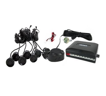 Set 8 senzori parcare 4 spate 4 fata, negri, fi22, cu alarma 01575 Amio