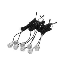 Set 8 senzori parcare, spate si fata, argintii, fi22, cu avertizor sonor 01596 Amio