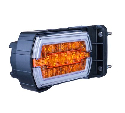 Lampa semnalizare cu pozitie, LED, 120x70, pentru fata sau spate, cu prindere pe teava, fi20-30, CLEOfront, LZD 2789 R1 Horpol