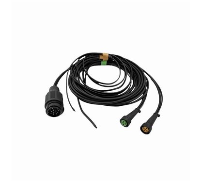 Instalatie electrica cablaj remorca cu fisa 13 pini si 2 mufe baioneta 5 pini si cablaj lampi gabarit, 2x 7m cu 2x 5m,  IDP-7,0-
