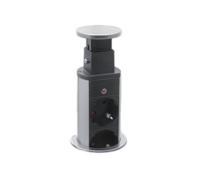Distribuitor 3 prize camuflat in mobilier USB, metalizat satinat 20430BU