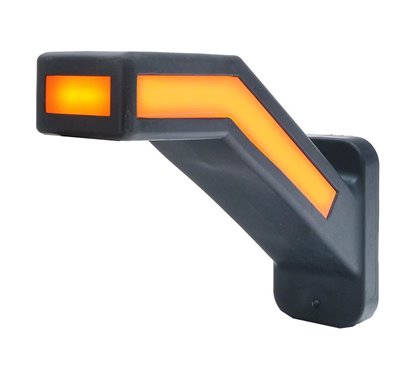 Lampa gabarit cu brat lung 185mm, cotit la 45° 3 functii, cu semnalizare, stanga, W168.6 1258L Was