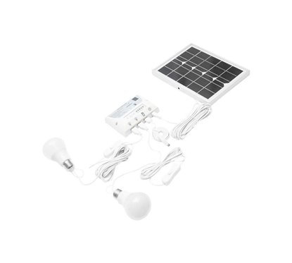 Panou solar 5.5W/5V, sistem cu baterie 3.7v/5000Ah, 2 becuri, 1 usb, BK69217