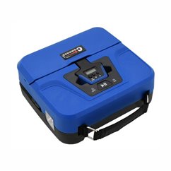 Compresor aer digital, 3 in 1, 12V, 7bar, cu 3 adaptori si 4 capacele, lanterna LED, manometru detasabil, compartiment pentru ad