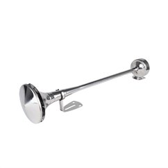 Claxon 12-24V, 120dB, 1 pipa rotunda, 62cm, crom, LowTone 04078 Amio