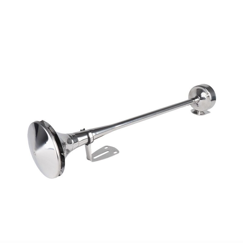 Claxon 12-24V, 120dB, 1 pipa rotunda, 62cm, crom, LowTone 04078 Amio Claxon 12-24V, 120dB, 1 pipa rotunda, 62cm, crom, LowTone 04078 Amio