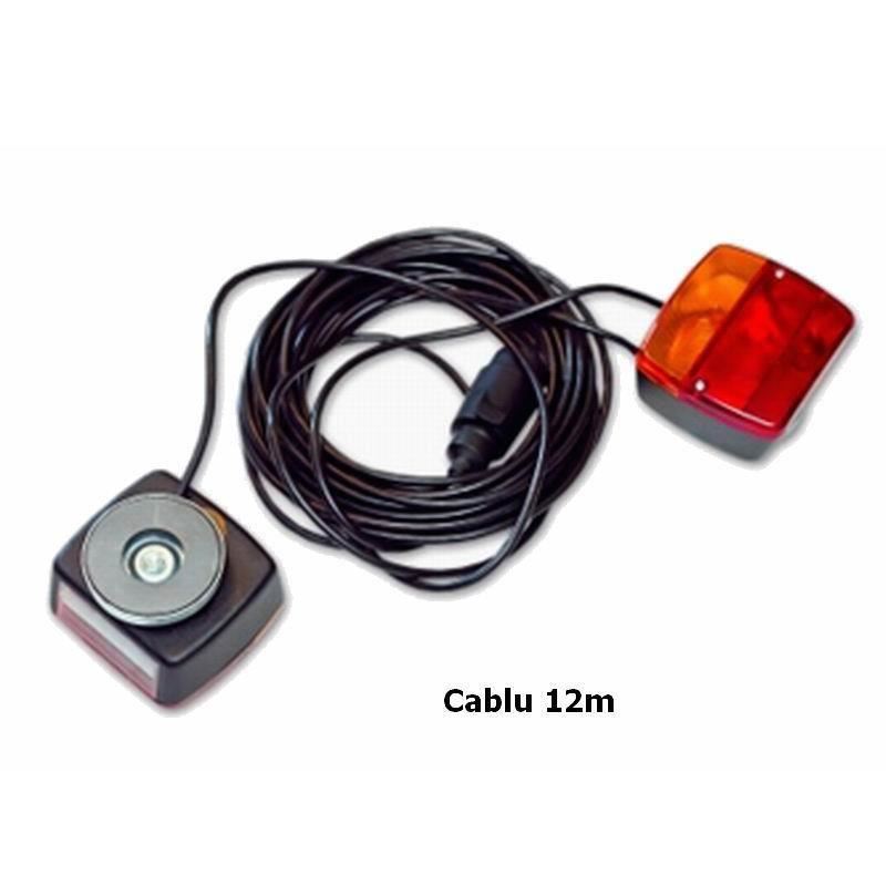 Kit lampi remorca cu magnet, cu cablu 12m, cu mufa 7pini, ZO12