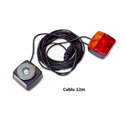 Kit lampi remorca cu magnet, cu cablu 12m, cu mufa 7pini, ZO12