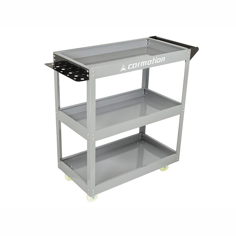 Carucior metalic cu rafturi scule, cu suport surubelnite, 86841 Carmotion 