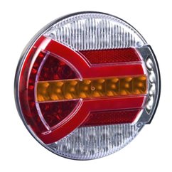 Lampa spate fi140, 4 functii, tip hamburger, LED Neon, semnalizare dinamica, Navia LZD 2342 Horpol
