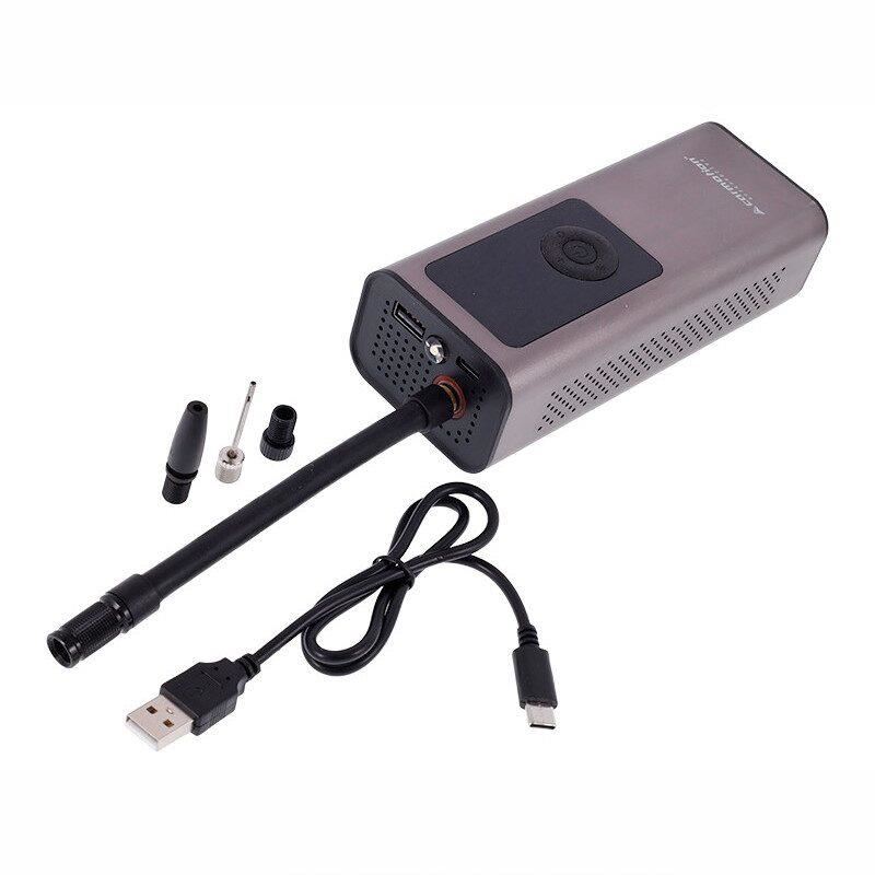 Compresor aer portabil, fara fir, 10bar, cu baterie externa de 2000mAh si lanterna, 63330 Carmotion
