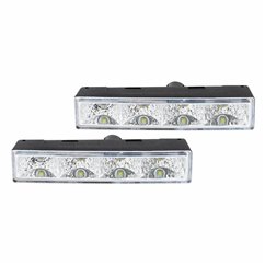 Set 2 proiectoare zi DRL 125x24mm 12/24V, 4 LED-uri, DRL540PRO 01528 Amio