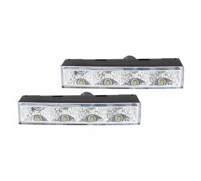 Set 2 proiectoare zi DRL 125x24mm 12/24V, 4 LED-uri, DRL540PRO 01528 Amio