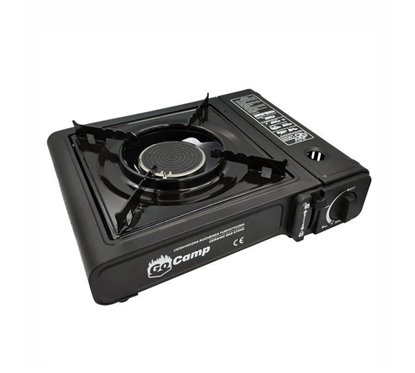 Aragaz portabil camping 1.62kW, cu arzator ceramic, aprindere automata, dubla alimentare butelie sau cartus gaz, 86999 Carmotion