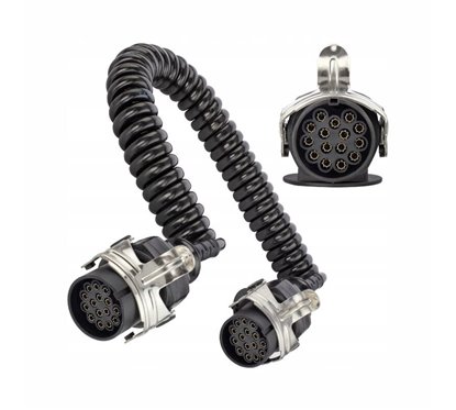 Cablu electric spiralat ADR, 24V, 15 pini, 3.8m, AKC1261 TruckLed